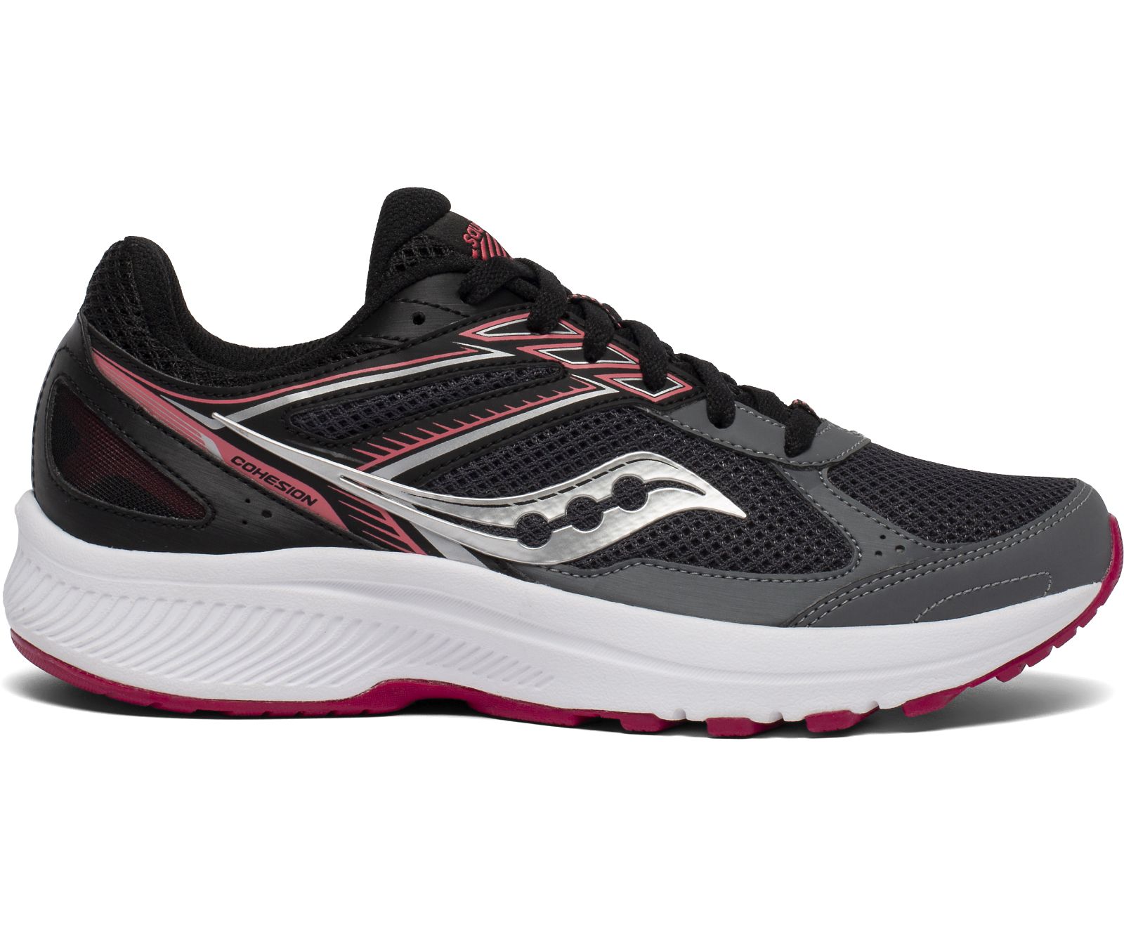 Women's Saucony Cohesion 14 Running Shoes Grey / Coral | Singapore 093GSOL